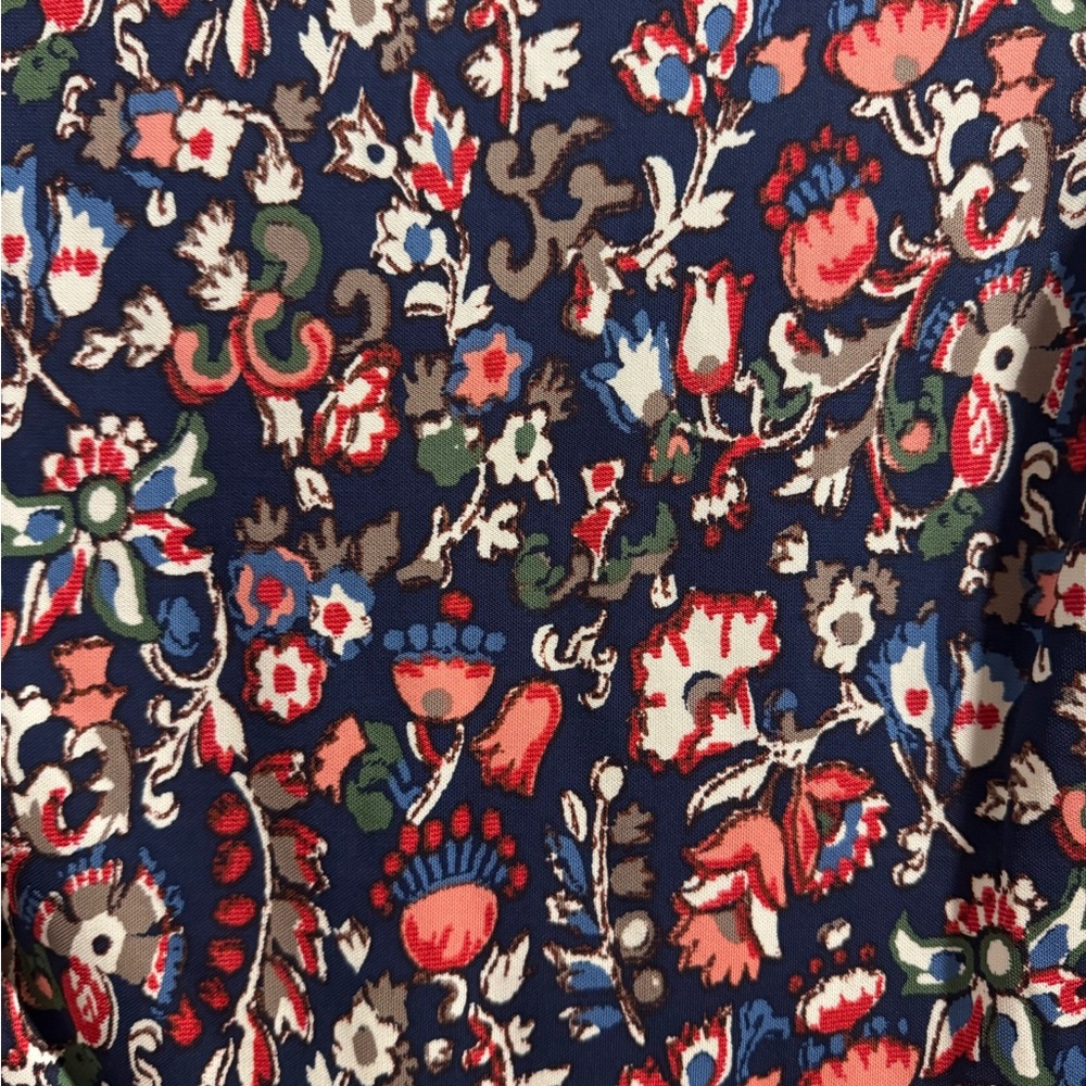 Tory Burch Navy Floral Dress - Picture 4 of 5